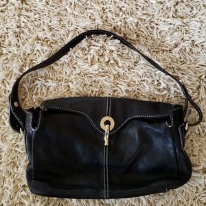 Kate Spade black handbag with white stich detail